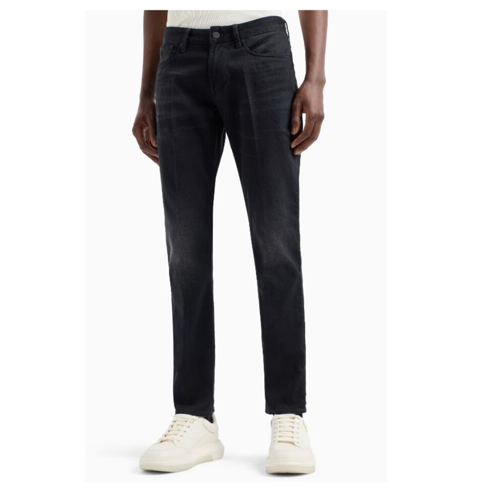 Emporio Armani Men's J06 Slim Fit Black Jeans Size 33 Style 7V1J06 1D1EZ